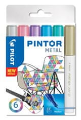 Pilot Pintor 4077 EF popisovače Metal akryl sada 6ks