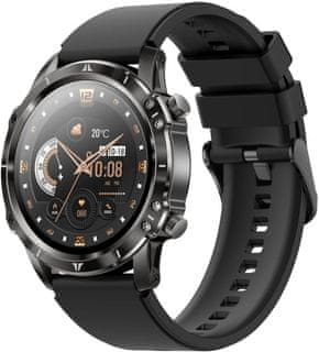 Carneo Adventure HR+ Bluetooth 5.0 z chytrých hodinek chytré fitness hodinky smartwatch krásné provedení vyměnitelný řemínek Bluetooth 5.0 technologie 13 sportovních režimů tep kalorie krokoměr měřič vzdálenosti monitoring spánku pohybový senzor přehrávání hudby focení pomocí hodinek jen tenké anti lost funkce IP67 krytí odolné vodě a potu body battery kardio index monitoring spánku měření SpO2 měření krevního tlaku temperované sklo elegantní chytré hodinky výkonné hodinky dlouhá výdrž baterie kovové tělo outdoorové chytré hodinky muž pánské hodinky