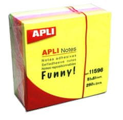 Apli Samolepicí bloček "FUNNY", mix barev, 51 x 51 mm, 250 listů, 11596