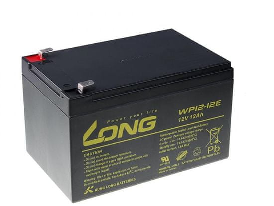 Long Long 12V 12Ah olověný akumulátor DeepCycle AGM F2 (WP12-12E)