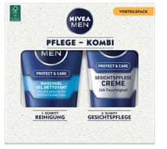 Nivea Nivea Men, Pleťový gel, 100 ml + krém, 75 ml