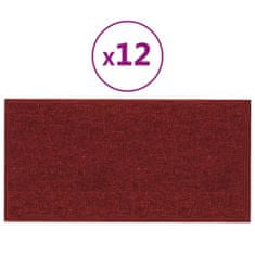 Vidaxl Nástěnné panely 12 ks vínové 30 x 15 cm textil 0,54 m²