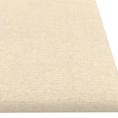 Vidaxl Nástěnné panely 12 ks krémové 60 x 15 cm textil 1,08 m²