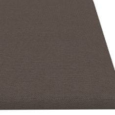 Greatstore Nástěnné panely 12 ks taupe 60 x 15 cm textil 1,08 m²