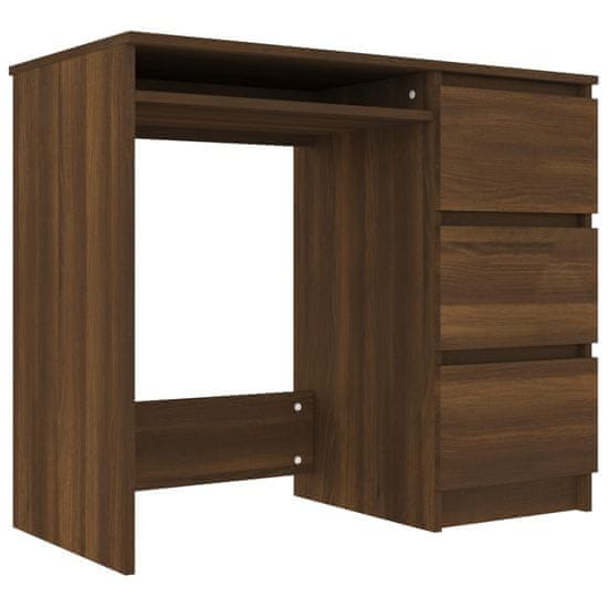 Vidaxl Psací stůl hnědý dub 90 x 45 x 76 cm kompozitní dřevo