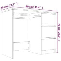 Petromila Psací stůl kouřový dub 90 x 45 x 76 cm kompozitní dřevo