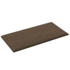 Vidaxl Nástěnné panely 12 ks hnědé 30 x 15 cm textil 0,54 m²