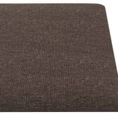 Greatstore Nástěnné panely 12 ks taupe 30 x 15 cm textil 0,54 m²