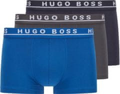 Hugo Boss Pánské boxerky Trunk 3p CO 50325403 - Hugo Boss M černá-modrá-šedá