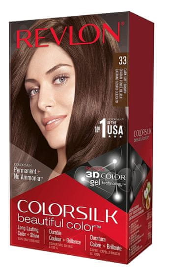 Revlon Revlon, ColorSilk, Dark Soft Brown 33, barva, 1 kus