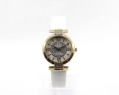 Slava Time Dámské zlaté hodinky SLAVA s kamínky Swarovski a stříbrným řemínkem SLAVA 10054