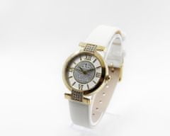 Slava Time Dámské zlaté hodinky SLAVA s kamínky Swarovski a stříbrným řemínkem SLAVA 10054