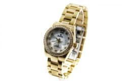Slava Time Dámské zlaté ocelové hodinky SLAVA s kamínky SWAROVSKI SLAVA 10117
