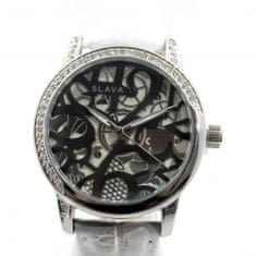 Slava Time Dámské bílé hodinky s úžasným retro ciferníkem SLAVA 10081