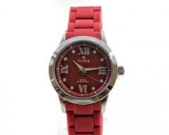 Slava Time Dámské červené hodinky SLAVA s římskými číslicemi z kamínků SLAVA 10139