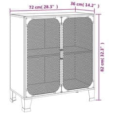 Petromila Úložné skříně 2 ks rustikálně hnědé 72 x 36 x 82 cm kov a MDF