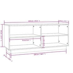 Greatstore Botník 110 x 34 x 45 cm masivní borové dřevo