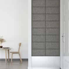 Greatstore Nástěnné panely 12 ks světle šedé 60 x 30 cm textil 2,16 m²
