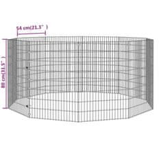 Vidaxl Ohrádka pro zvířata 10 panelů 54 x 80 cm pozinkované železo