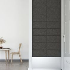 Vidaxl Nástěnné panely 12 ks tmavě šedé 60 x 30 cm textil 2,16 m²