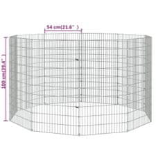 Petromila Ohrádka pro zvířata 10 panelů 54 x 100 cm pozinkované železo