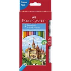 Faber-Castell Pastelky "Classic", 12 různých barev, 1 Grip 2001 tužka