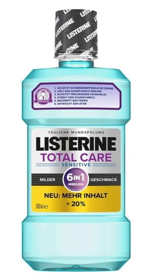 Listerine Listerine, Total Care Sensitive ústní voda pro zdravé zuby a dásně, 600 ml