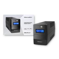 Qoltec UPS - Monolith | 850VA | 480W | LCD | USB | RJ45