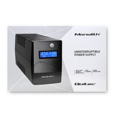 Qoltec UPS - Monolith | 850VA | 480W | LCD | USB | RJ45