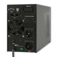 Qoltec UPS | On-line | Pure Sine Wave | 1kVA | 800W | LCD | USB