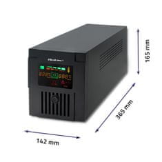 Qoltec UPS - Monolith | 1000VA | 600W | LCD | USB