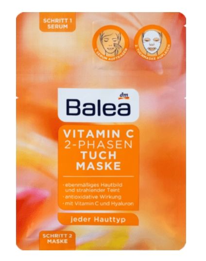 Balea Balea, dvoufázová maska s vitamínem C, 1 ks