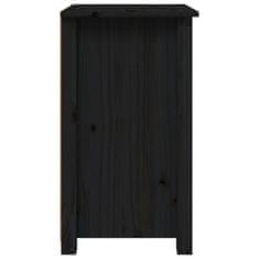Vidaxl Noční stolek černý 40 x 35 x 61,5 cm masivní borové dřevo
