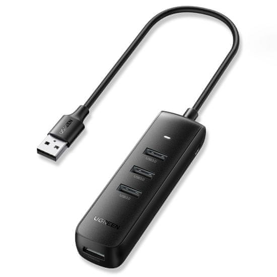 Ugreen CM416 HUB adaptér USB / 4x USB 3.0 0.25m, černý