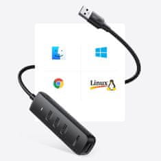 Ugreen CM416 HUB adaptér USB / 4x USB 3.2 1m, černý
