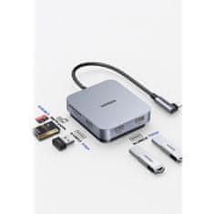 Ugreen CM521 HUB adaptér na iMac USB-C - 3x USB 3.1 / SD / TF, šedý