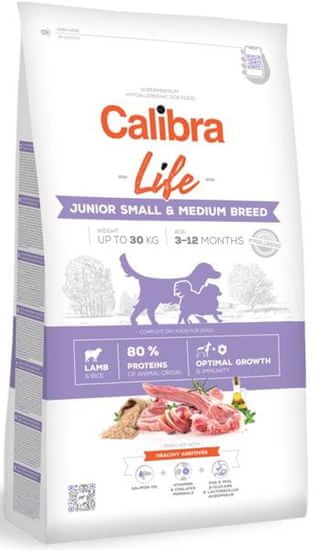 Calibra Dog Life Junior Small & Medium Breed Lamb 2,5 kg