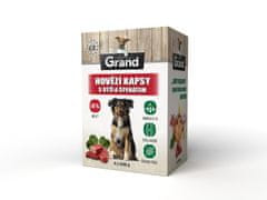 GRAND deluxe Dog hovězí, kapsička 300 g (4 pack)