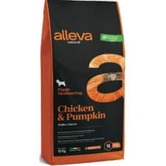 Alleva NATURAL Dog Dry Puppy Chicken&Pumpkin Medium 12kg