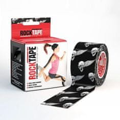 RockTape kinesiologický tejp 5 cm x 5 m, design: lebky černé