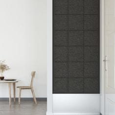 Vidaxl Nástěnné panely 12 ks tmavě šedé 30 x 30 cm textil 1,08 m²