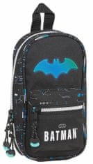 CurePink Batoh s penály na tužky DC Comics|Batman: Bat-Tech (12 x 23 x 5 cm) černý polyester