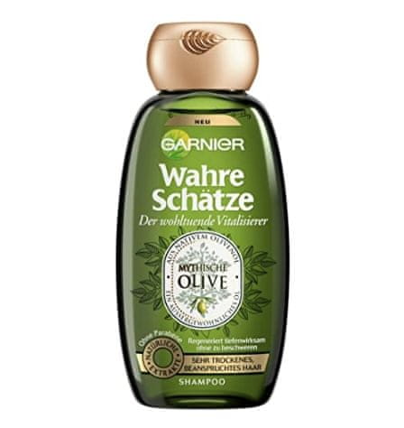 Garnier Garnier True Treasures, Mythical Olive Shampoo, vyživuje a regeneruje velmi suché a namáhané vlasy, 250 ml