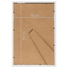 Vidaxl Fotorámečky koláž 3 ks na stůl bílé 10 x 15 cm MDF