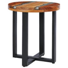 Greatstore Konferenční stolek 40 x 45 cm masivní teak a polyresin