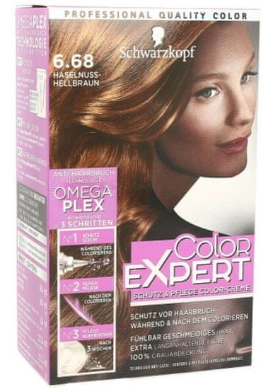 Schwarzkopf Schwarzkopf, Color Expert, 6.68 Haselnuss-hellbraun, Barva na vlasy