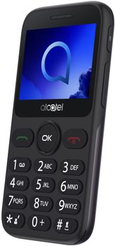 Alcatel 2020, mobil pro důchodce, velká tlačítka, přehledné menu, velké ikony, SOS tlačítko, jednoduché  ovládání