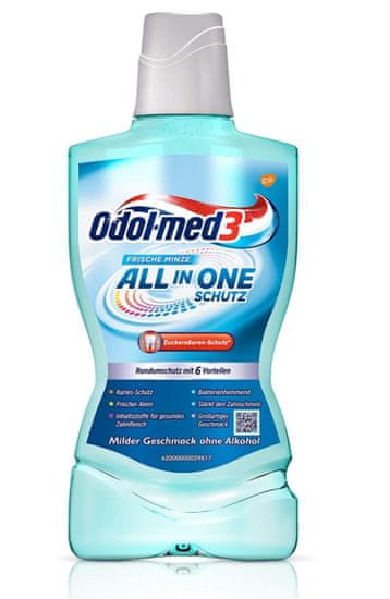 Odol Odol-med 3, All in One, ústní voda, 500 ml