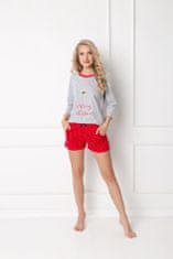 Gemini Pyžamo Cookie Short Grey-Red - Aruelle L