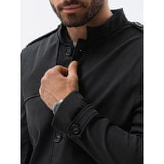OMBRE Pánský střední kabát ABDIEL černý MDN23623 L